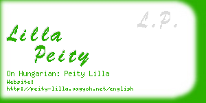 lilla peity business card